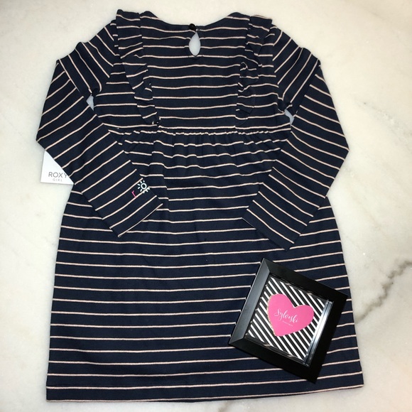 🆕Roxy Girls' Ocean Road Long Sleeve Knit Dress - Picture 5 of 5